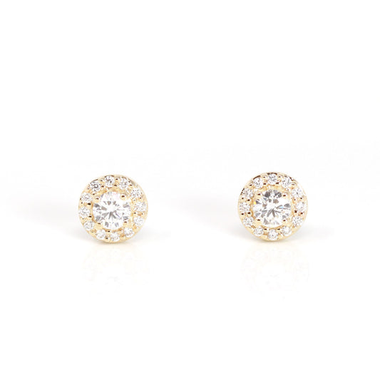 VS1 Diamond 14k Gold Earrings