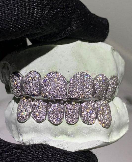 Special! Si Diamond Grill 10k Gold Set