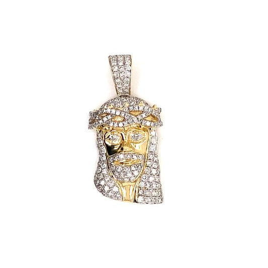 14k Gold Diamond Jesus Piece Chain