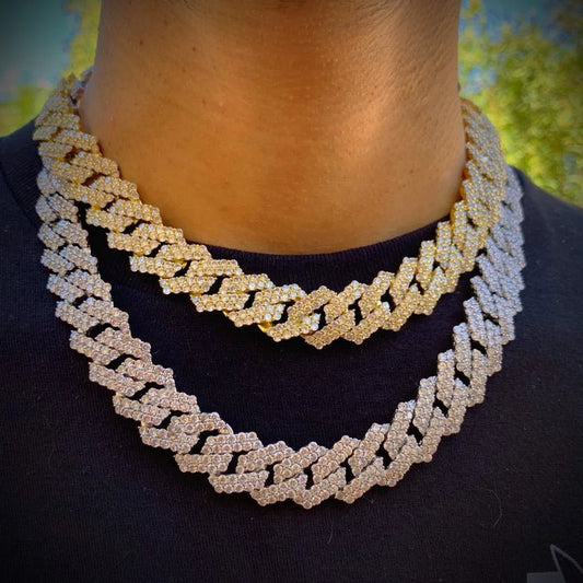 Diamond Miami Cuban Link Chain in 18k White Gold Finish