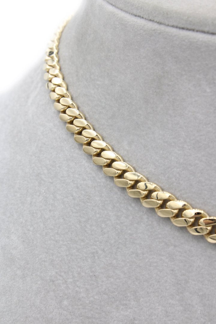 14k Yellow Gold Hollow Choker For Her